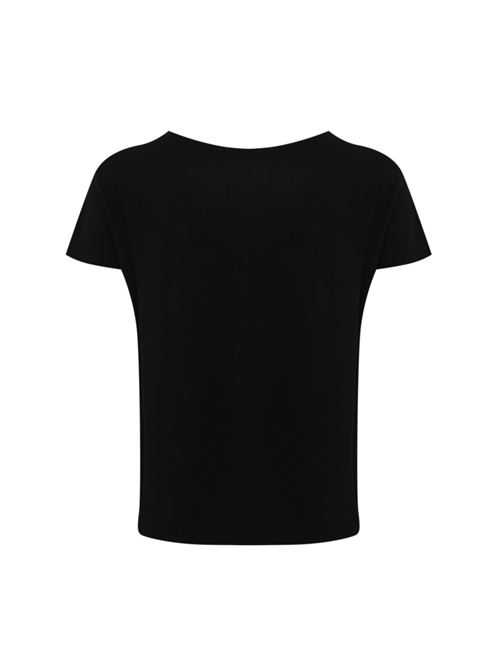 T-shirt in maglia di viscosa Nero Liviana Conti | F5SA27Y69-0